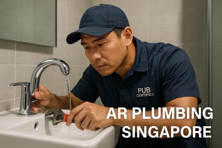 a pub certified plumber in singapore fixing