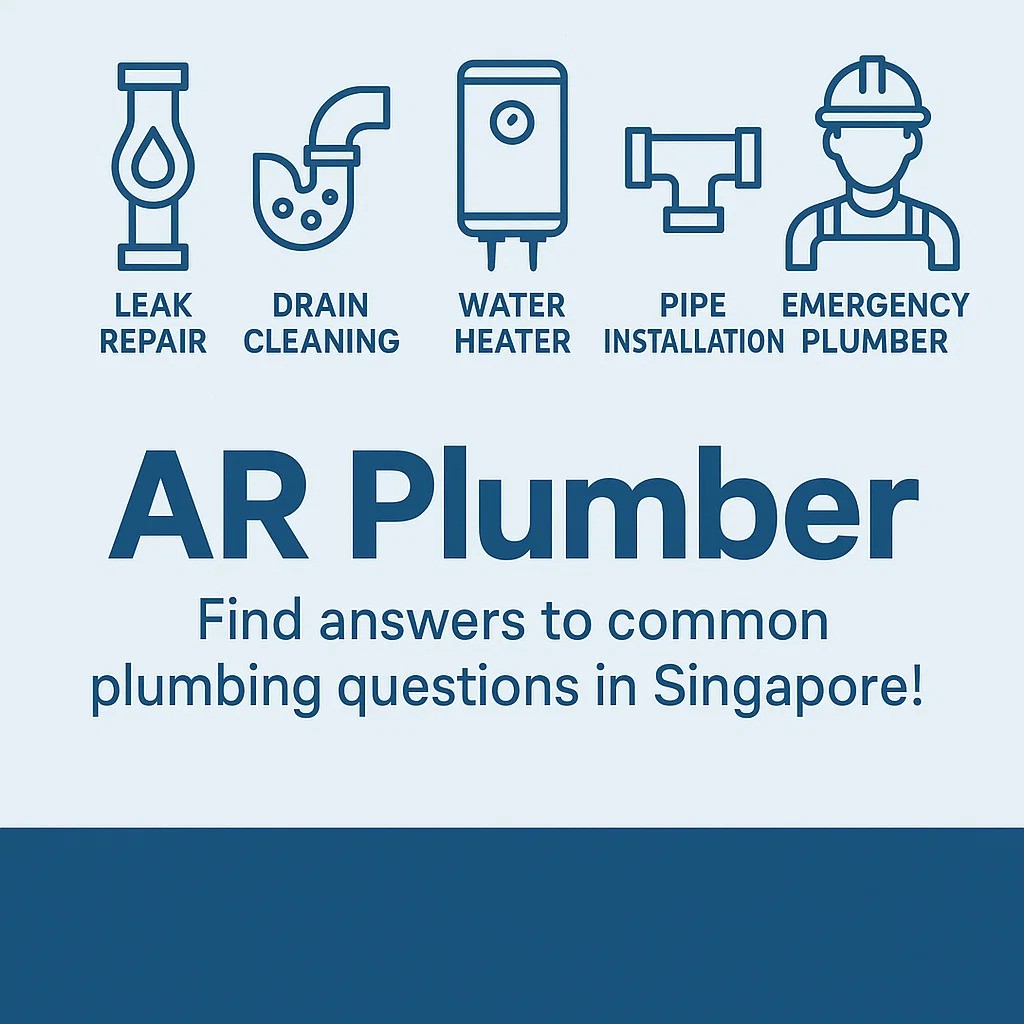 a clean, professional infograph'ar plumber'. underneath tagline